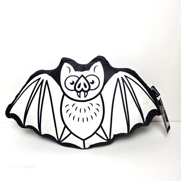 Sourpuss Batty Pillow Halloween Bat Pillow - Picture 1 of 8